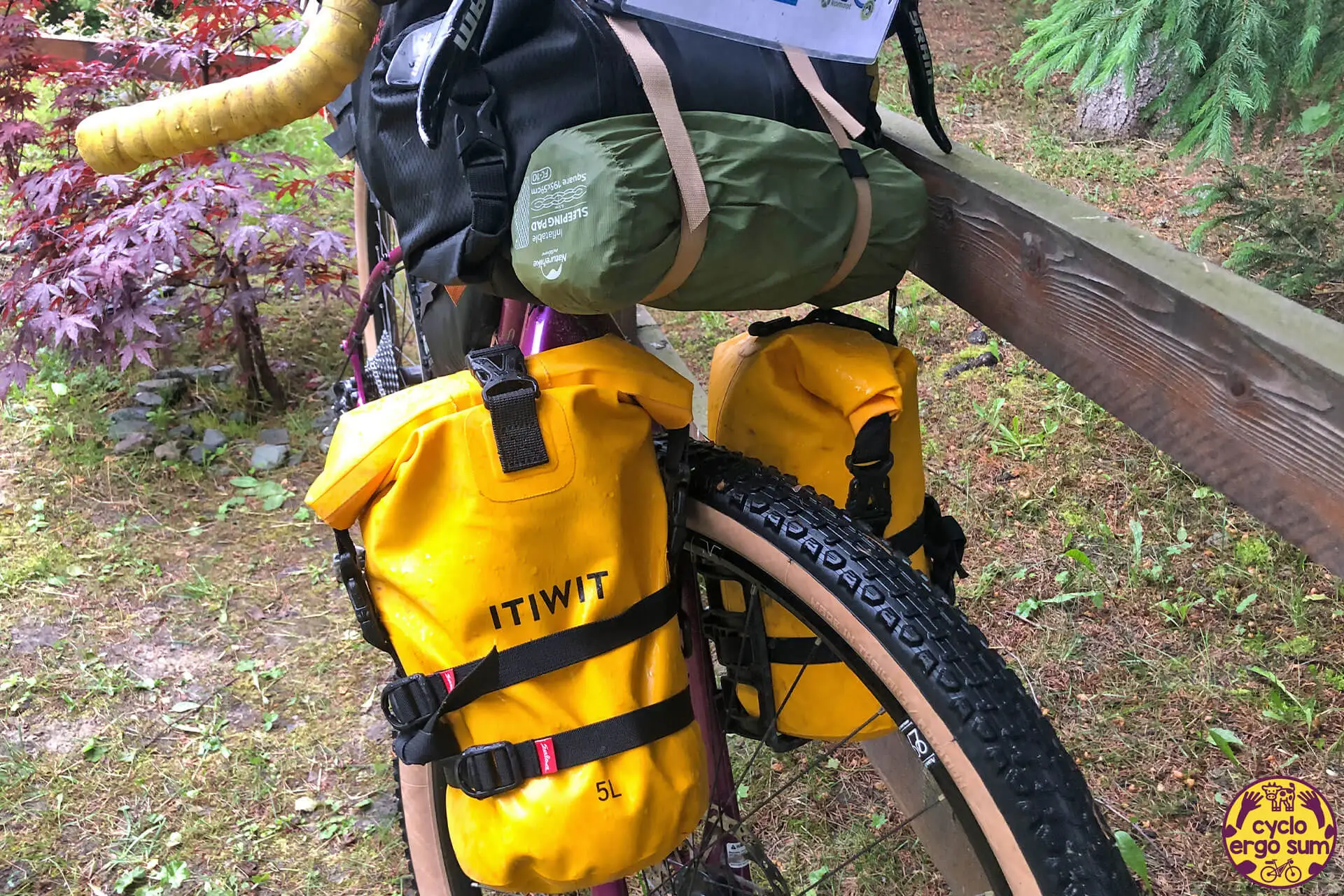 Il mio setup bikepacking | Vista frontale