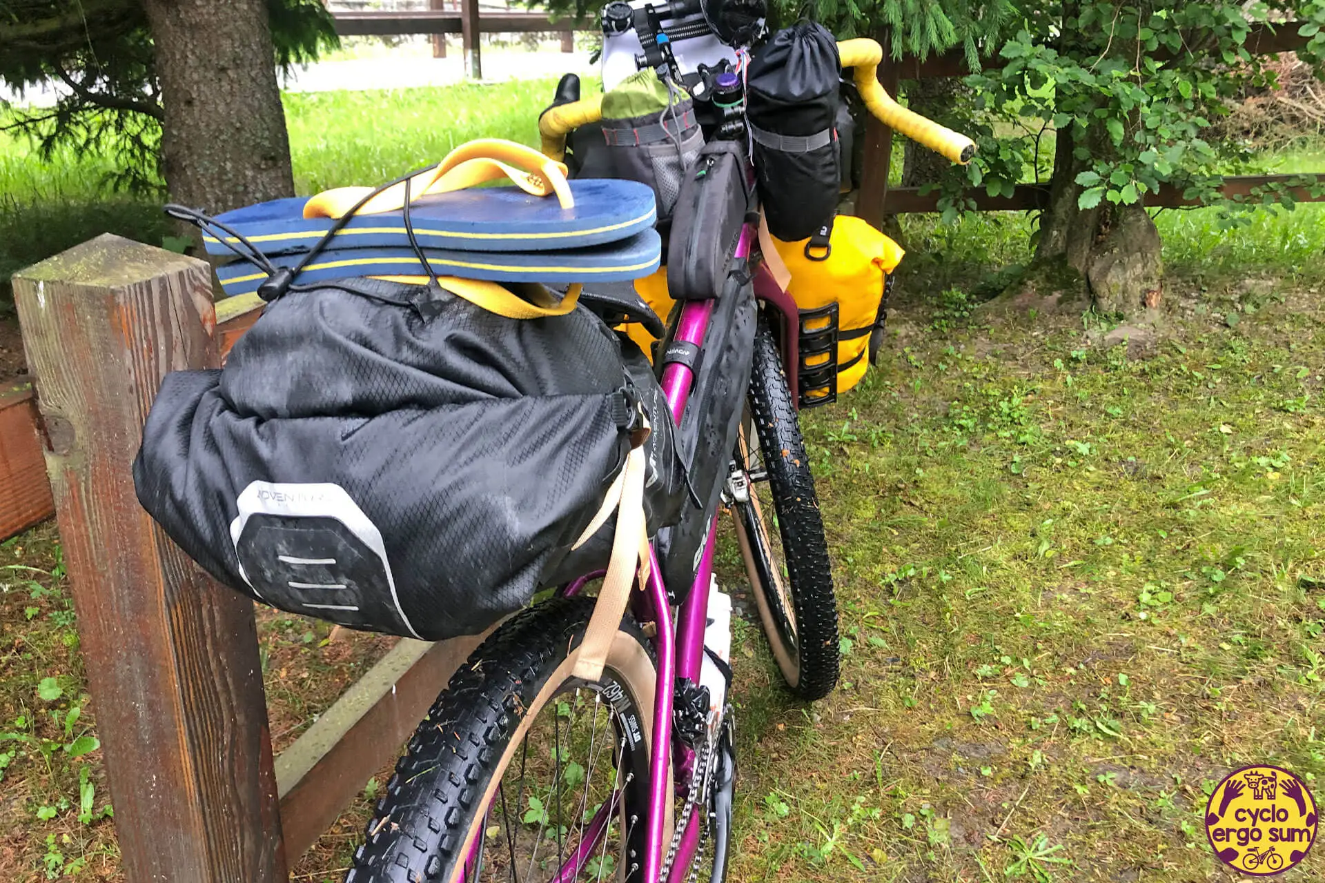 Il mio setup bikepacking | Vista da dietro